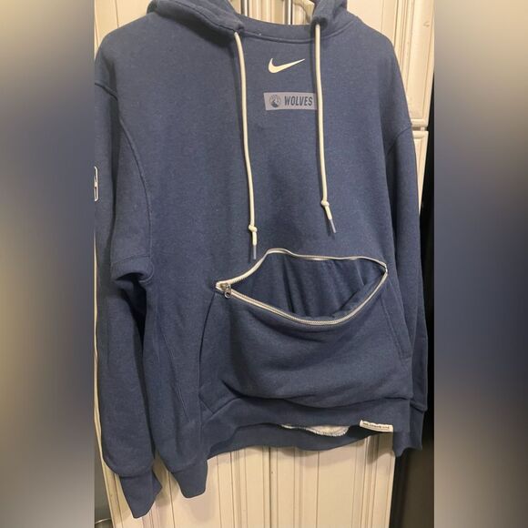 NBA Wolves Nike Dri-Fit Standard Issue Basketball Hoodie L - Picture 3 of 9